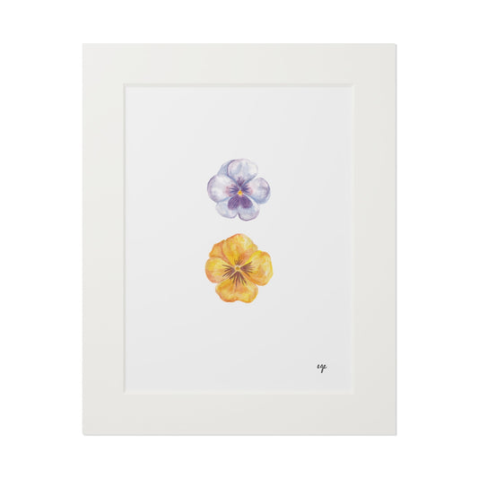 "Bluebell" Pansy Duo Fine Art Print