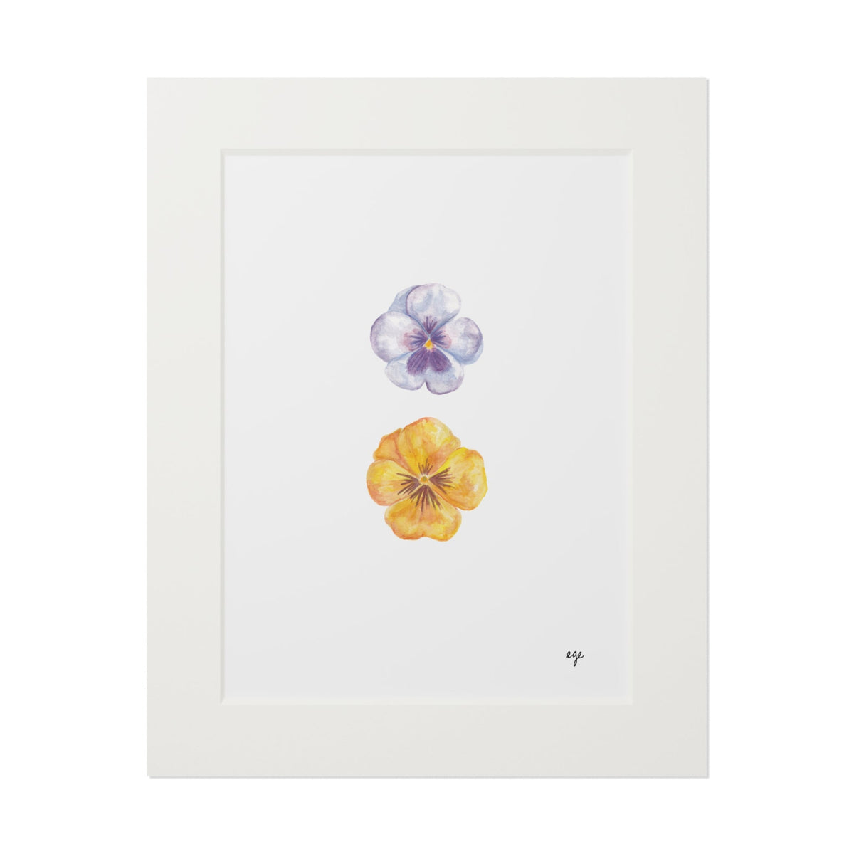 "Bluebell" Pansy Duo Fine Art Print