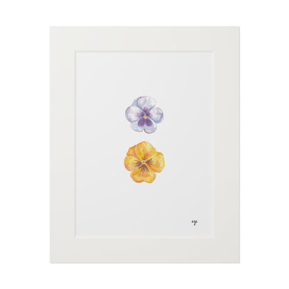 "Bluebell" Pansy Duo Fine Art Print