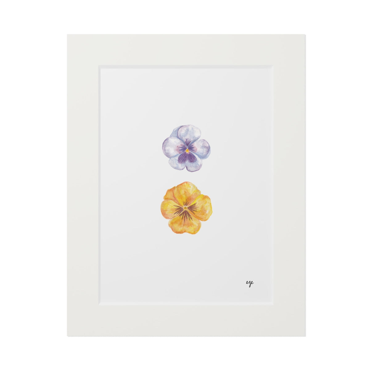"Bluebell" Pansy Duo Fine Art Print