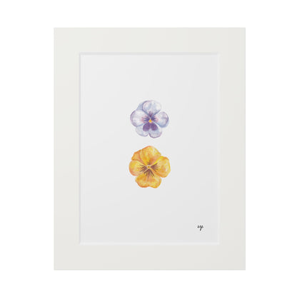 "Bluebell" Pansy Duo Fine Art Print
