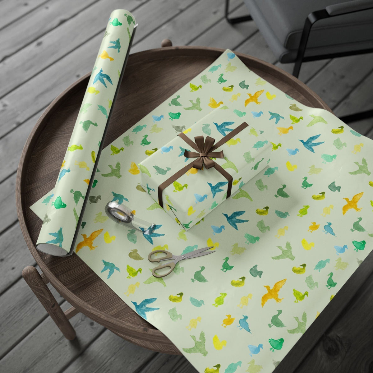 "Duckies" Sage Green Paper