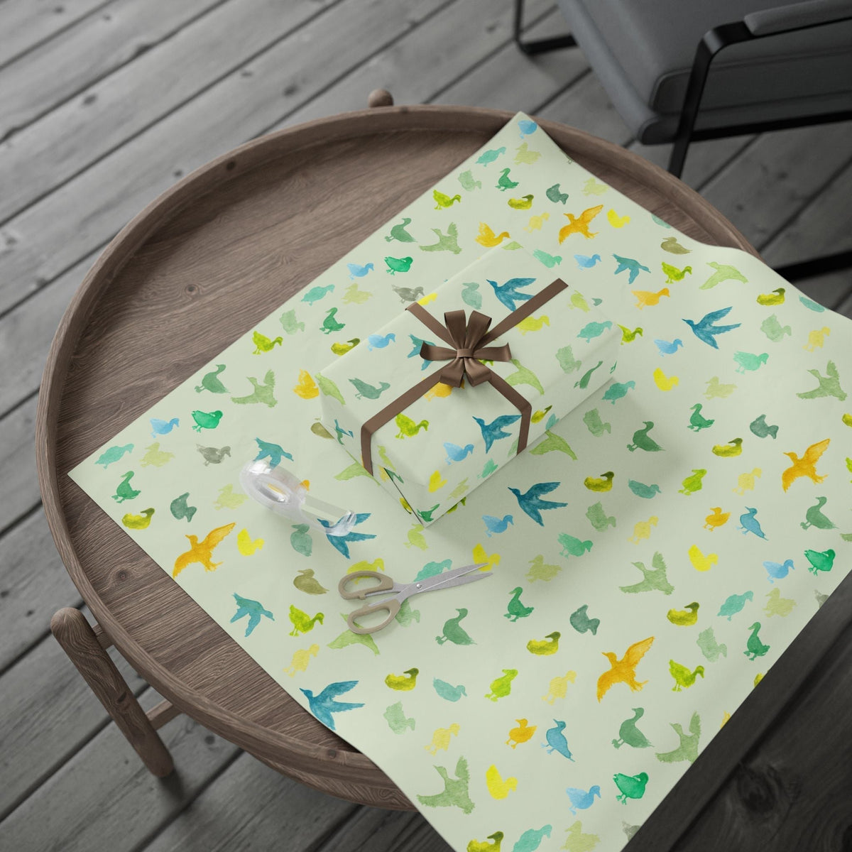 "Duckies" Sage Green Paper