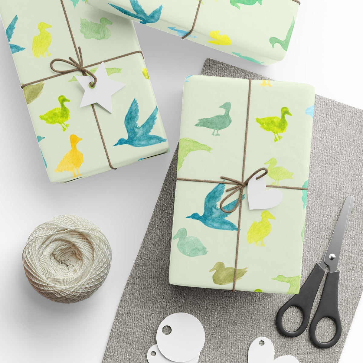 "Duckies" Sage Green Paper