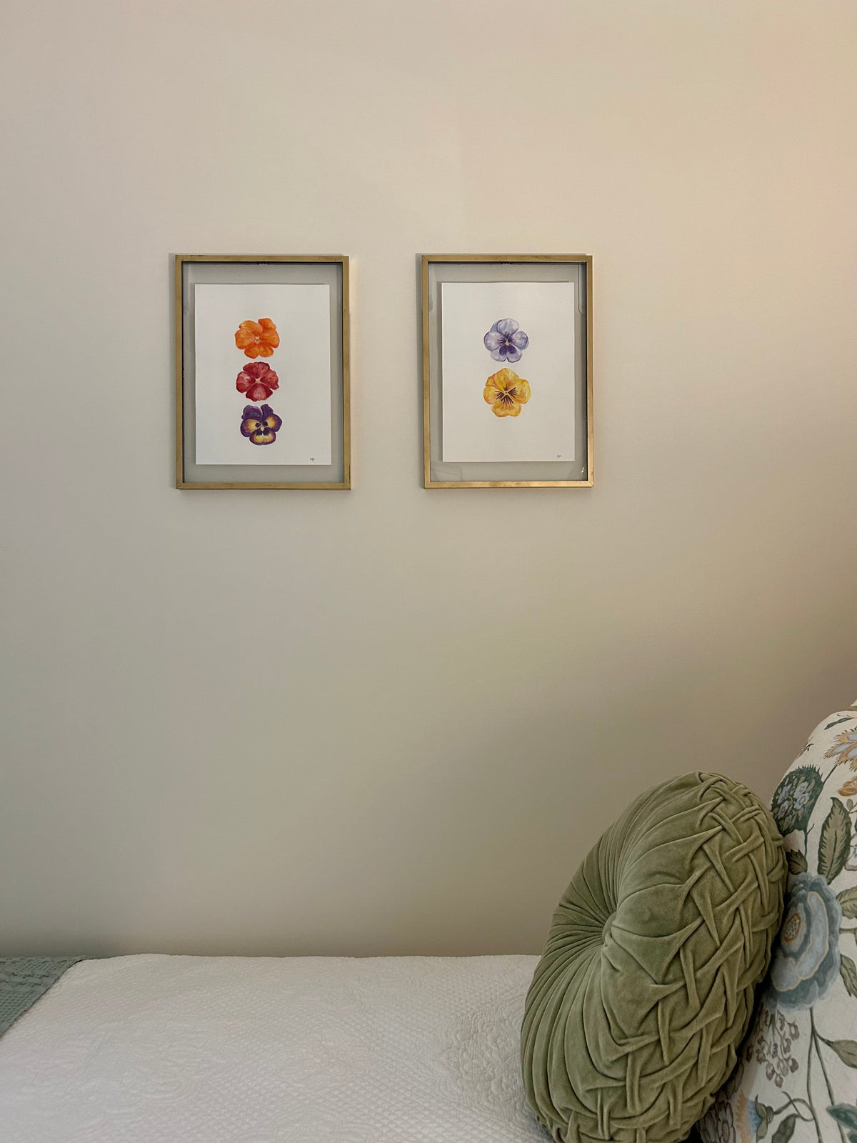 "Sunset" Pansy Trio Fine Art Print