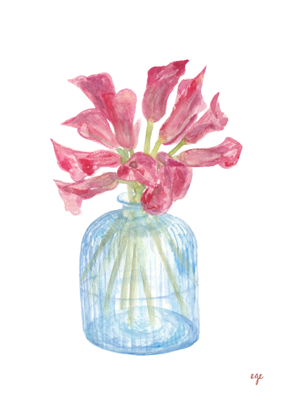 Calla Lilies in Water Original Art