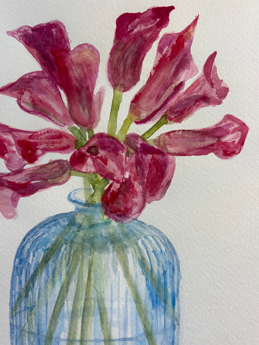 Calla Lilies in Water Original Art