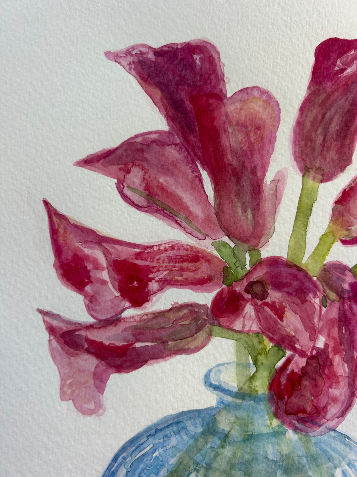 Calla Lilies in Water Original Art